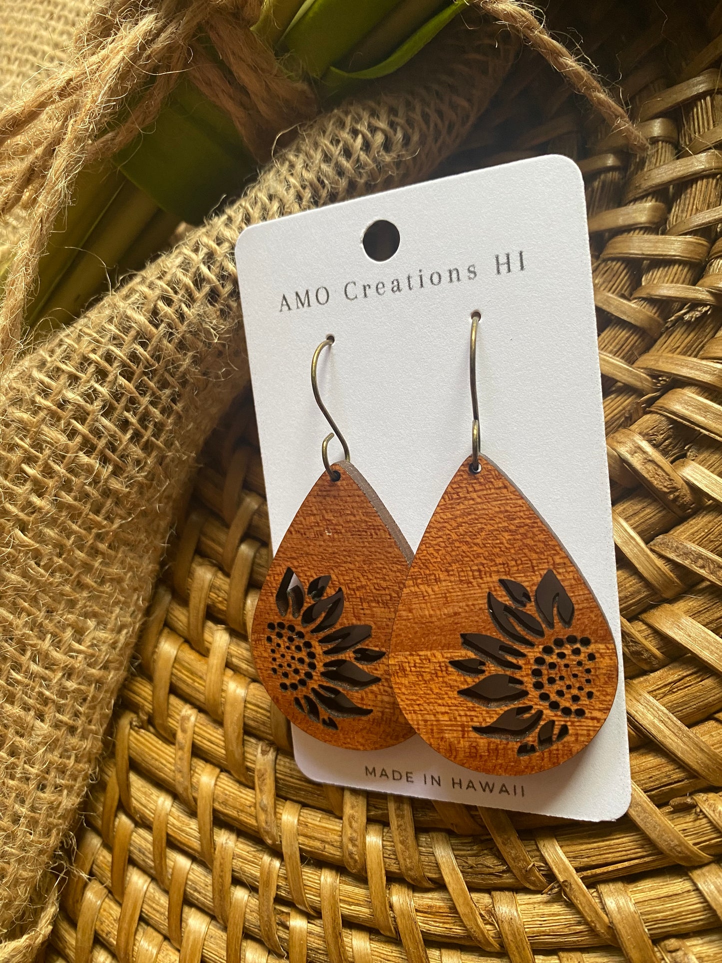 Sunflower Drop Earrings