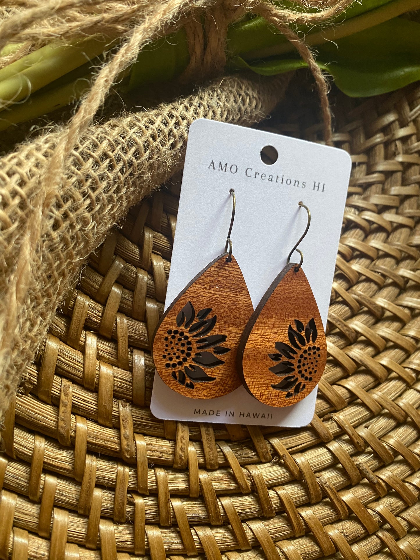 Sunflower Drop Earrings